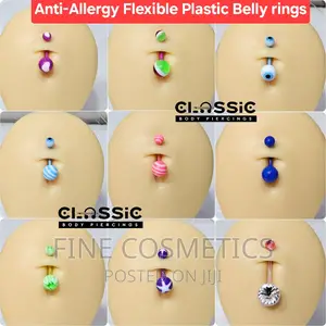 1PC Anti-allergic Plastic Belly Ring |Flexible Navel Jewelry