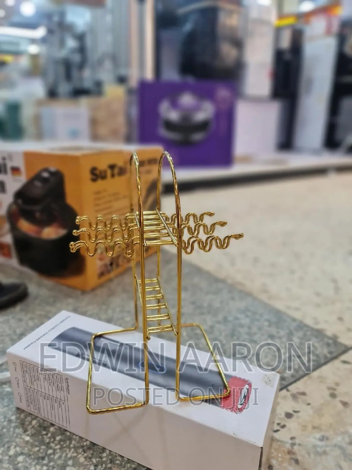 Golden Cutlery Holder