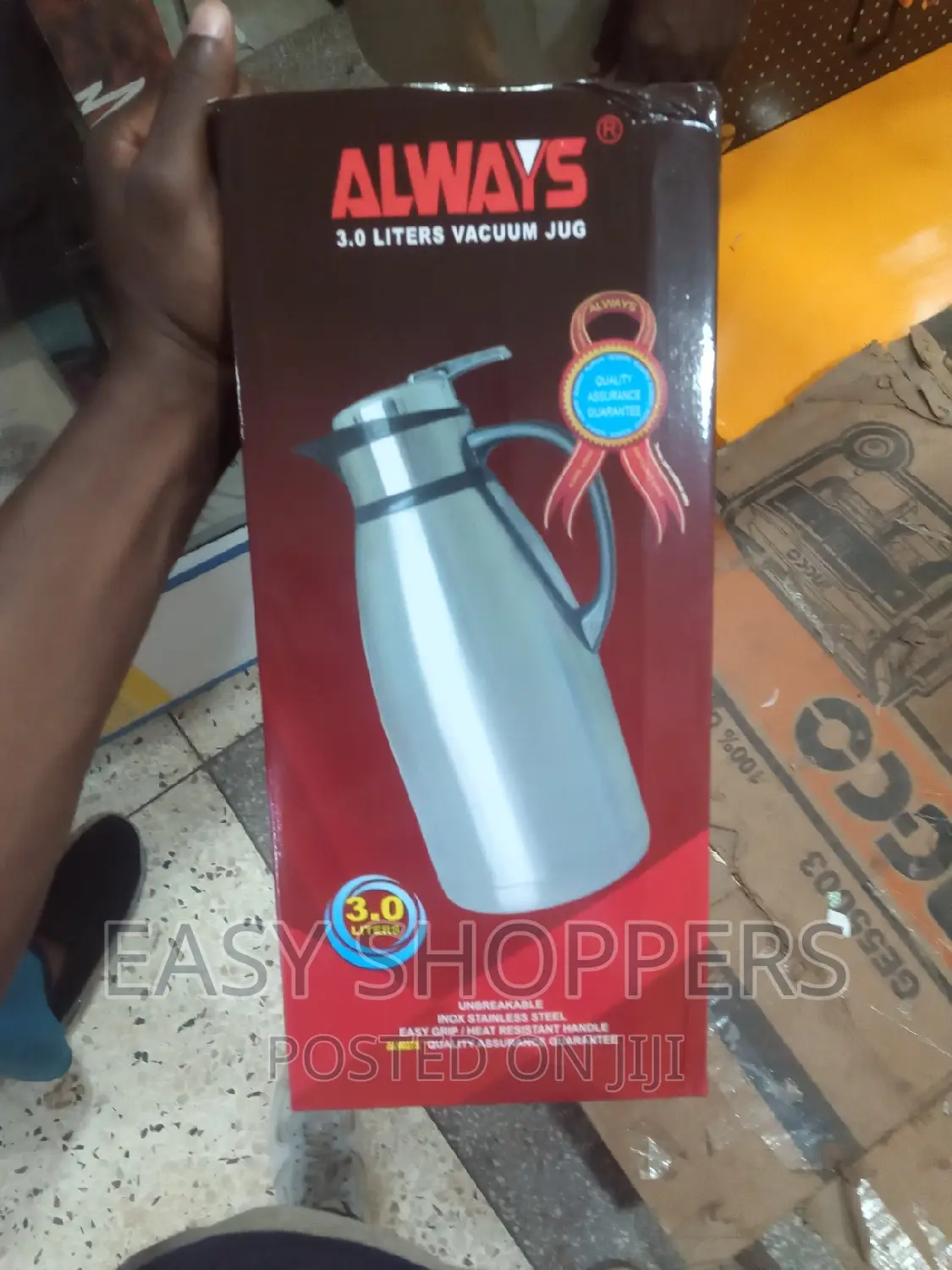 Always [Pressing] 3L Unbreakable Vacuum Flask -Silver.