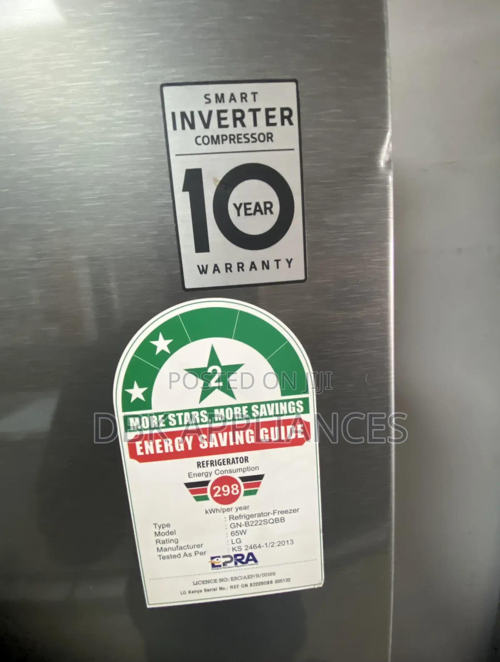 Lg 222ltr Double Door Fridge Wiz Smart Inverter 10yr Warrant