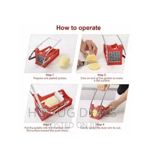 Potato Cutter for French Fries - Aluminium,Red