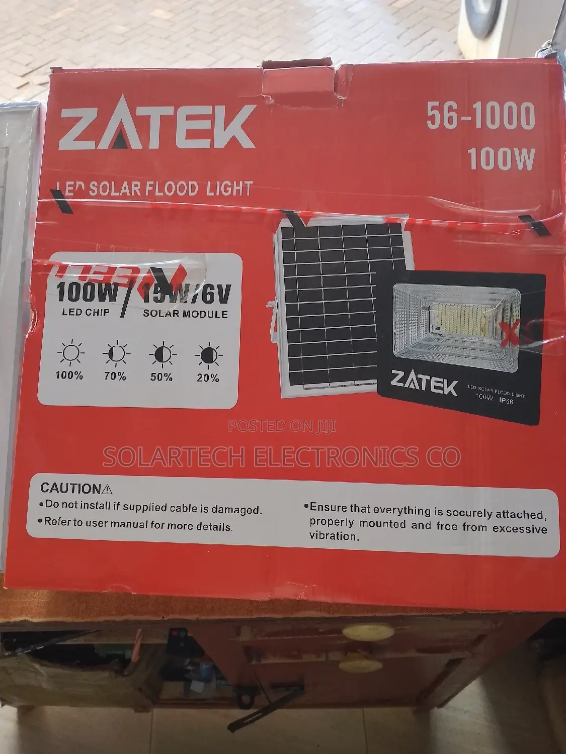 100w Zatek Led Solar Flood Lights