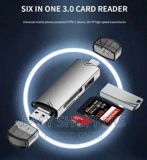 6 in 1 Multifunction Adapter USB-C/USB-A Card Reader