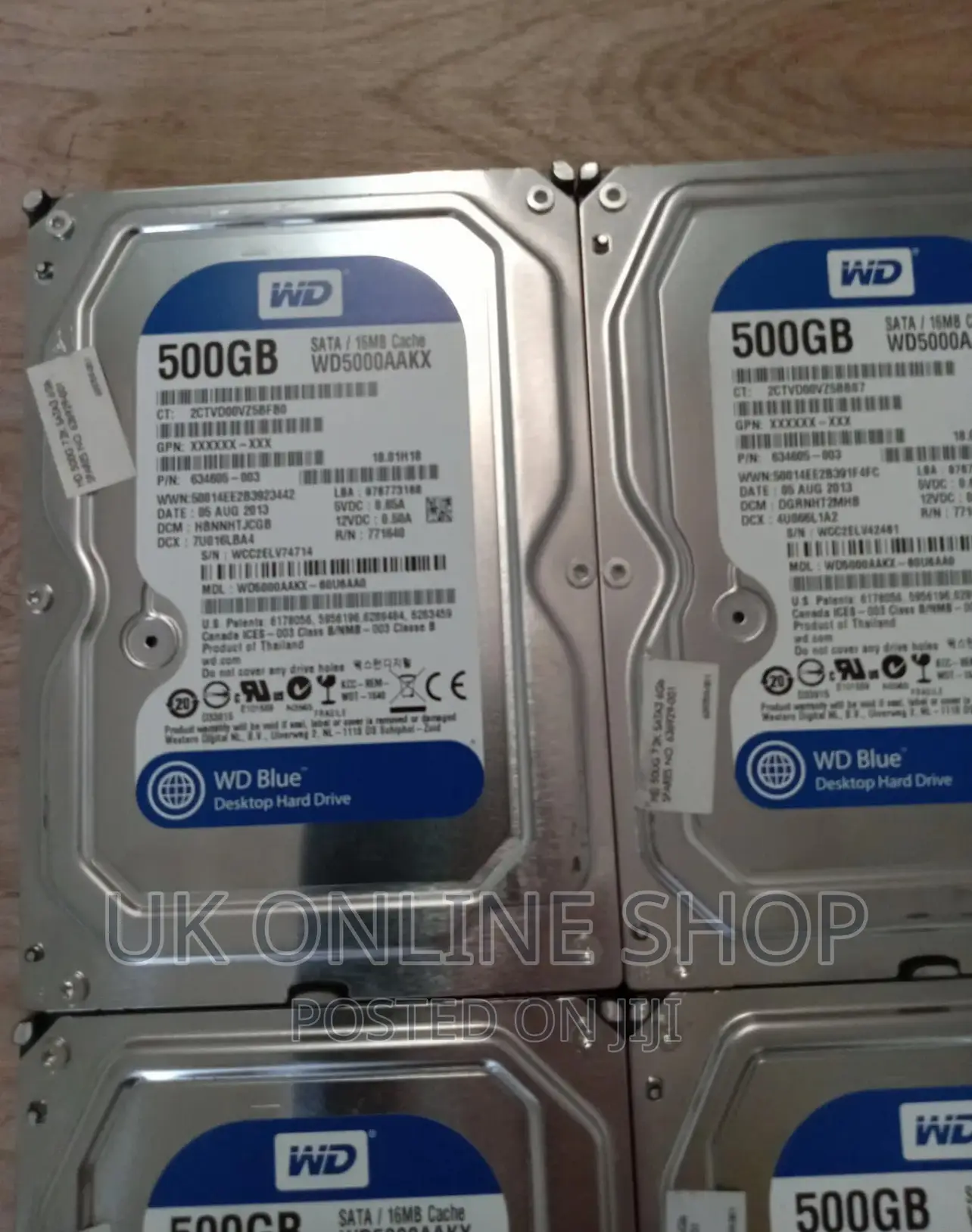 LOT of 10 Western Digital WD Blue WD5000AAKX 500GB