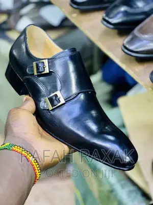 Original Black Double Brest Italian Gentle Shoes