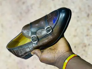 Original Coffee Brown Gucci Double Brest Gentle Shoes