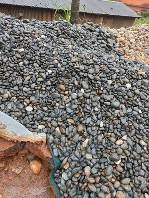 Black Pebbles/ White and Black Lake Stones