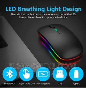Rechargeable RGB Cordless USB Optical Mouse