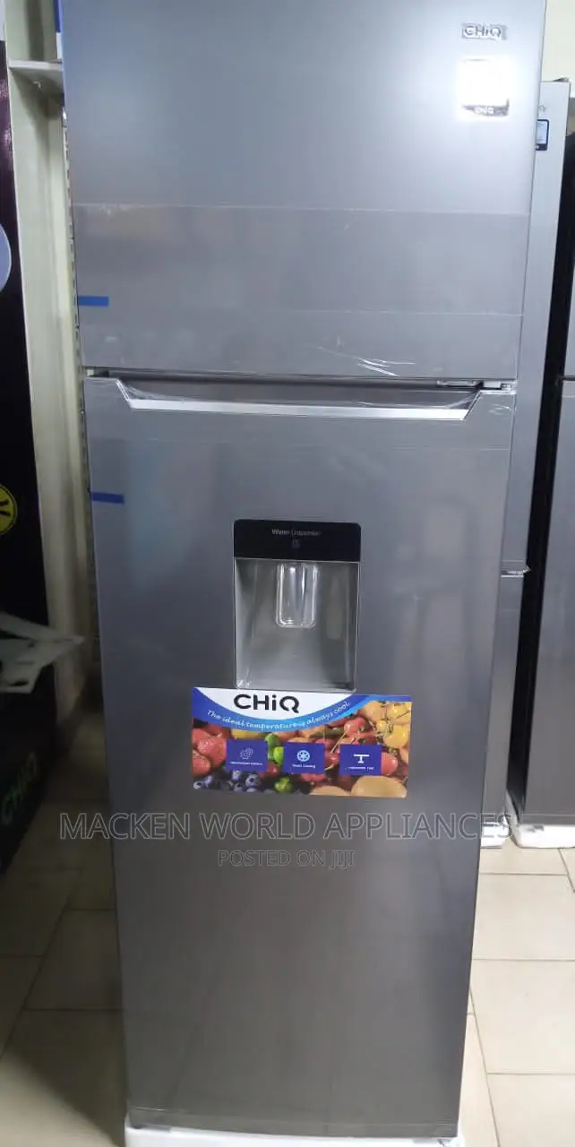330L Chiq Double Door Fridge With Water Dispenser