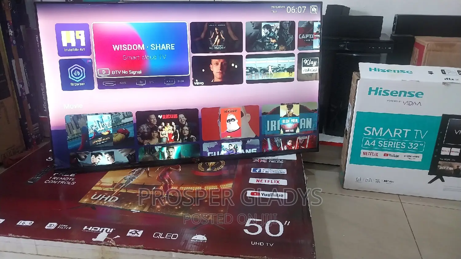 50 Inches Led Lg Smart Digital Flat Screen Flameless.