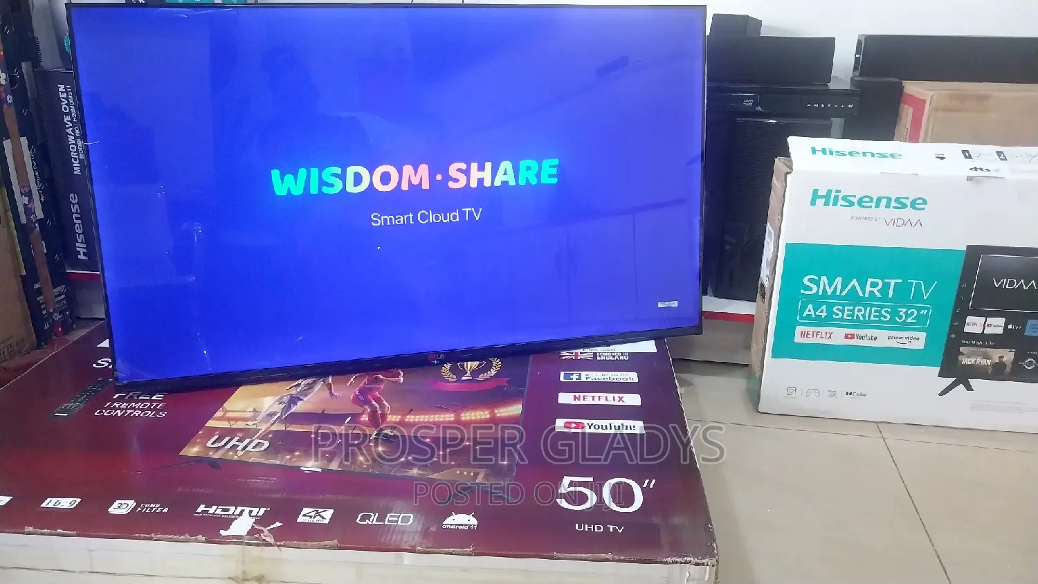 50 Inches Led Lg Smart Digital Flat Screen Flameless.