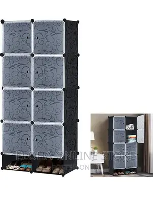 2 Column Plastic Wardrobe