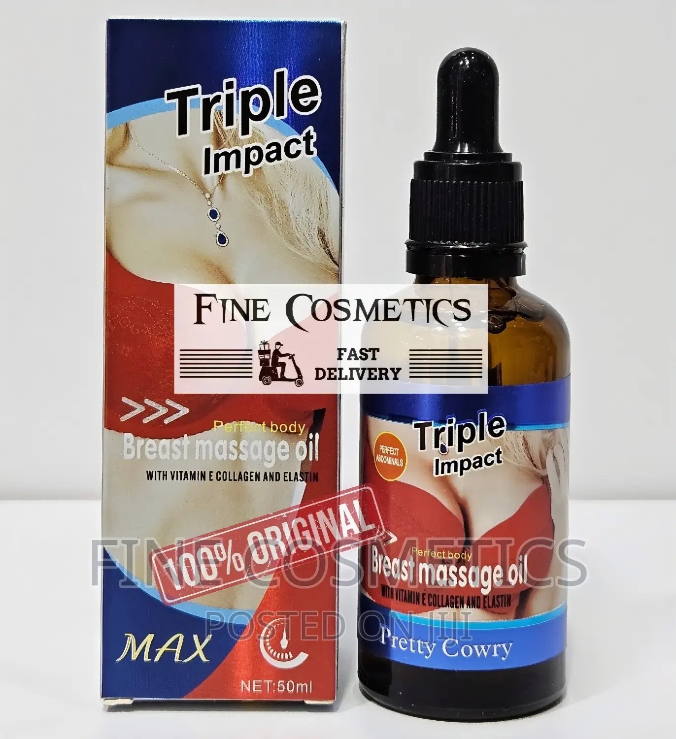 Breast Enlargement Triple Impact Massage Oil -Perfect Chest