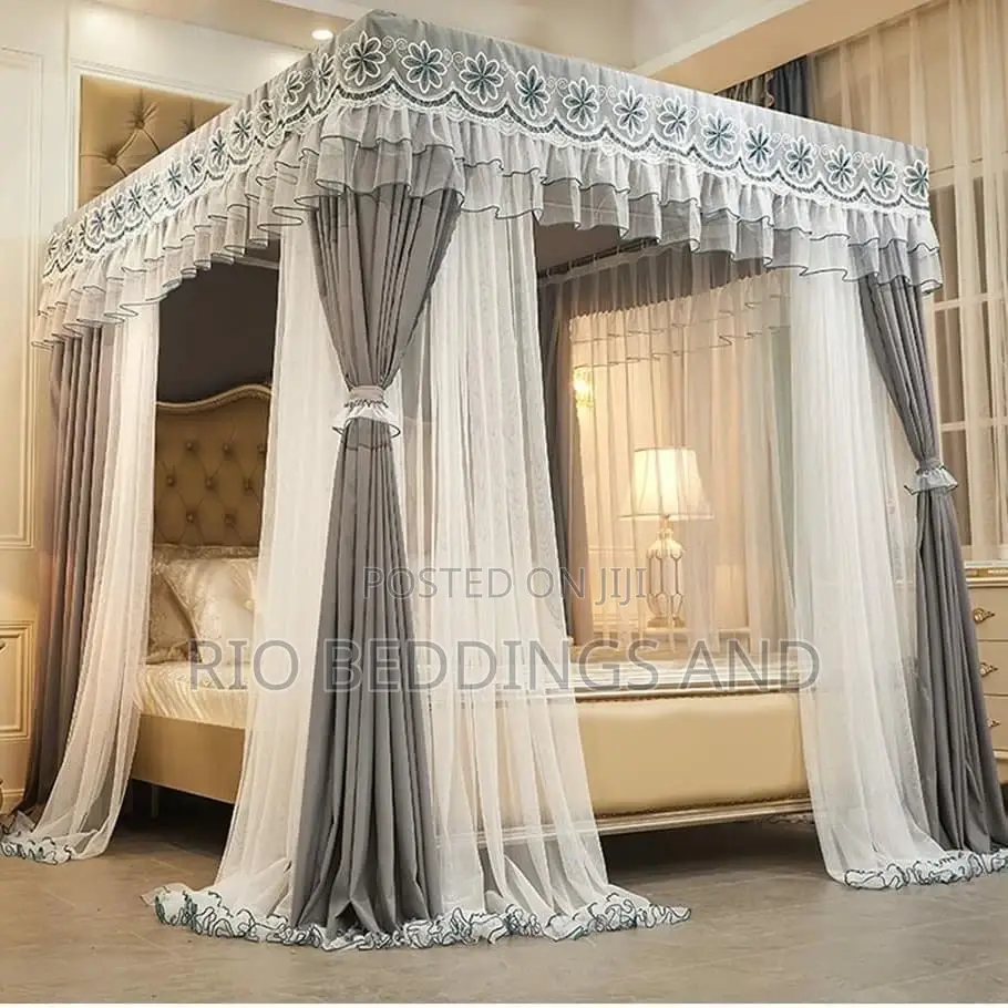 Rail Mosquito Net With Curtains Design