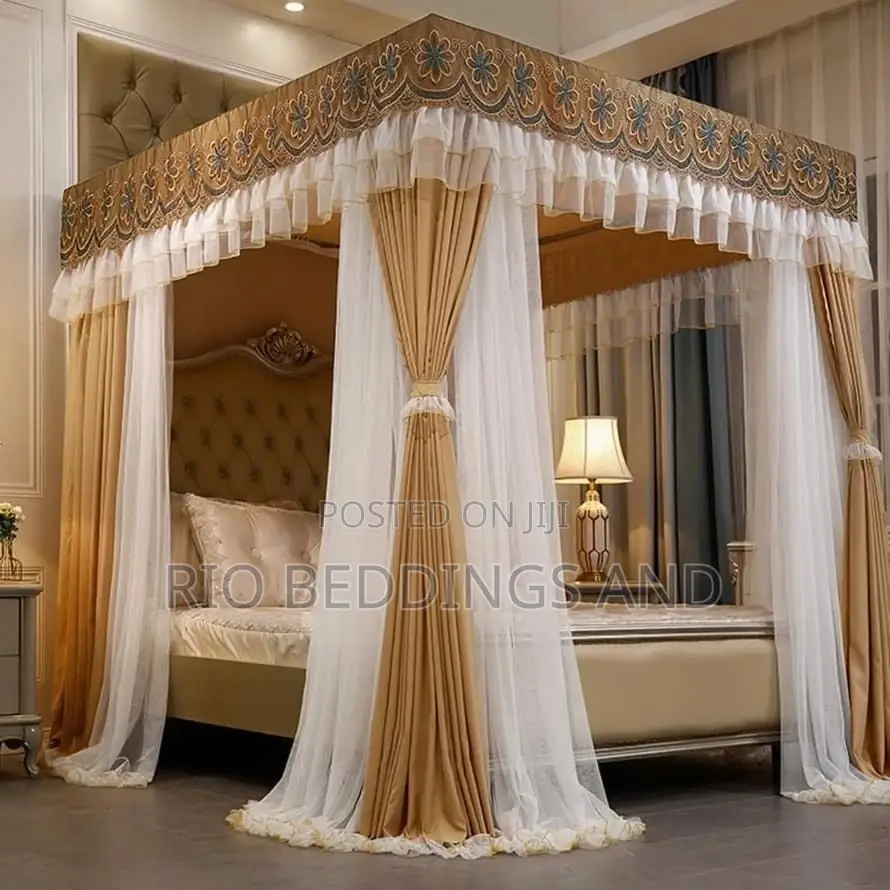 Rail Mosquito Net With Curtains Design