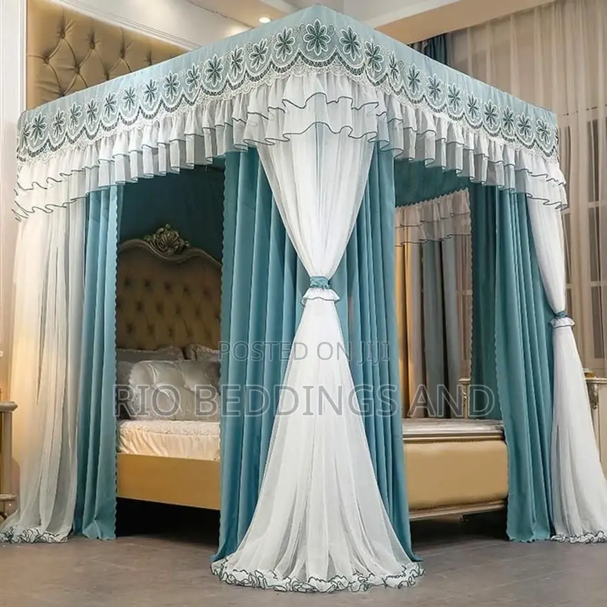 Rail Mosquito Net With Curtains Design