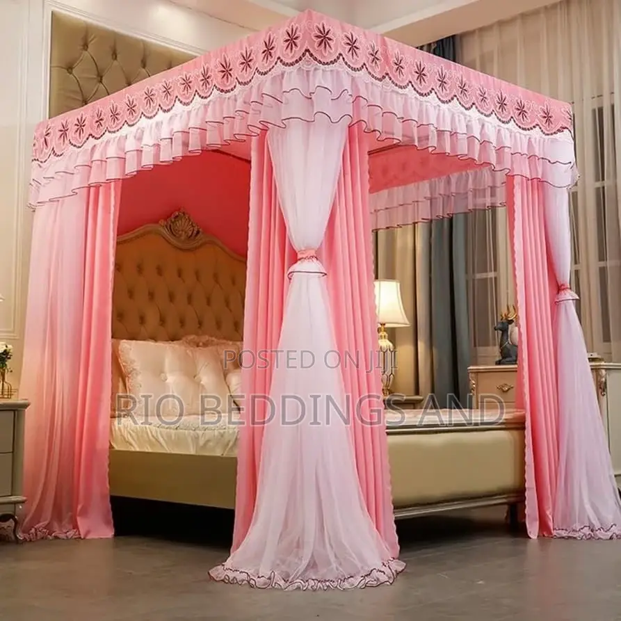 Rail Mosquito Net With Curtains Design
