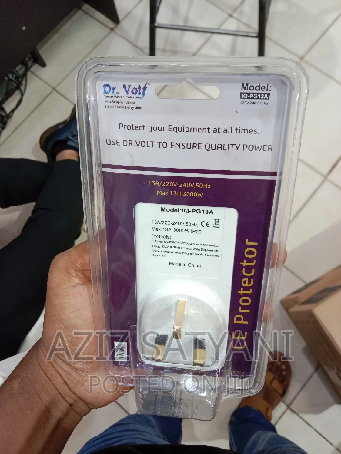 Dr VLT 13 Amps Pwer Surge Prot Tvs,Fridges,Laptops,Freezers