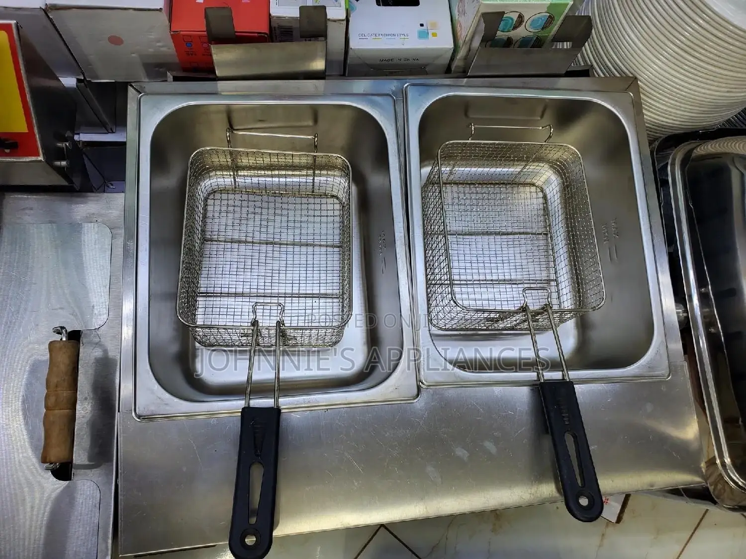 Commercial Gas Deepfryer Double