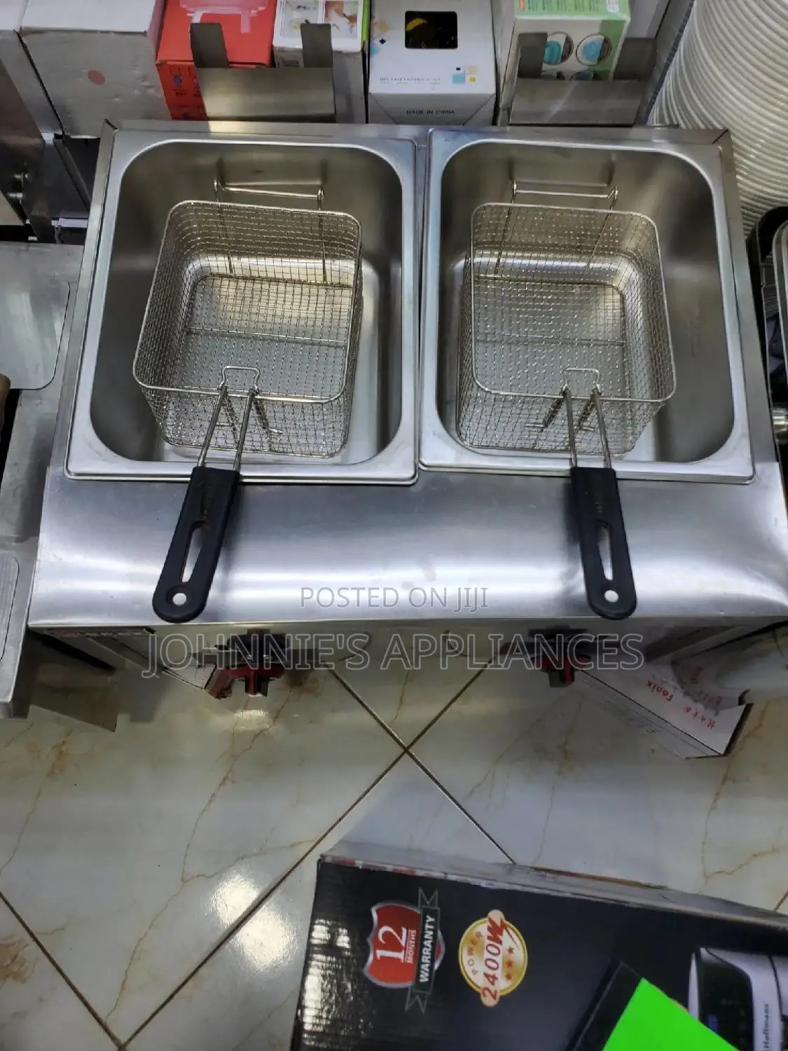 Commercial Gas Deepfryer Double