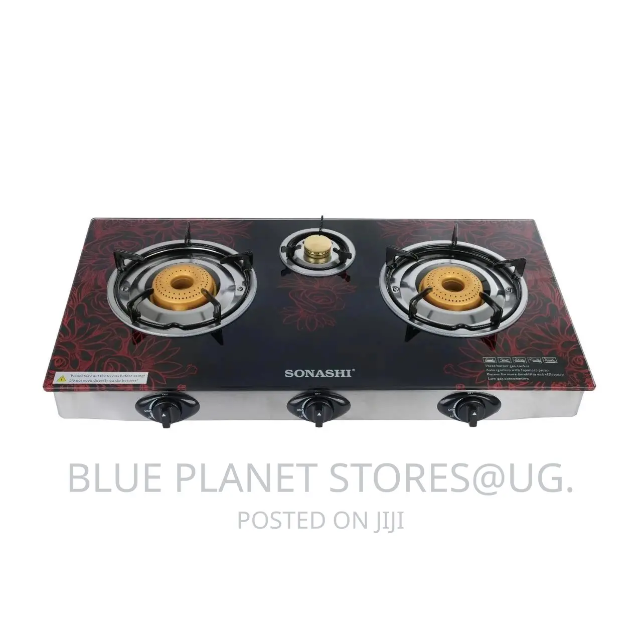 SONASHI Triple Gas Burner/Stove \\ Ceramic Glass \ SGB-305GN