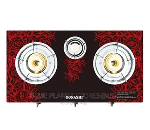 SONASHI Triple Gas Burner/Stove \\ Ceramic Glass \ SGB-305GN