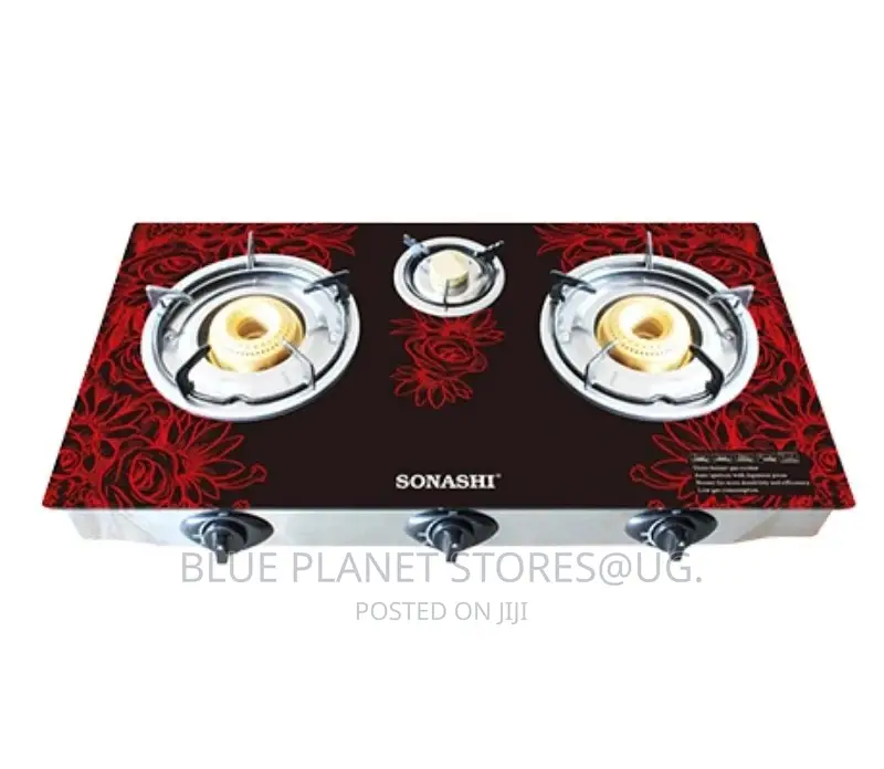 SONASHI Triple Gas Burner/Stove \\ Ceramic Glass \ SGB-305GN