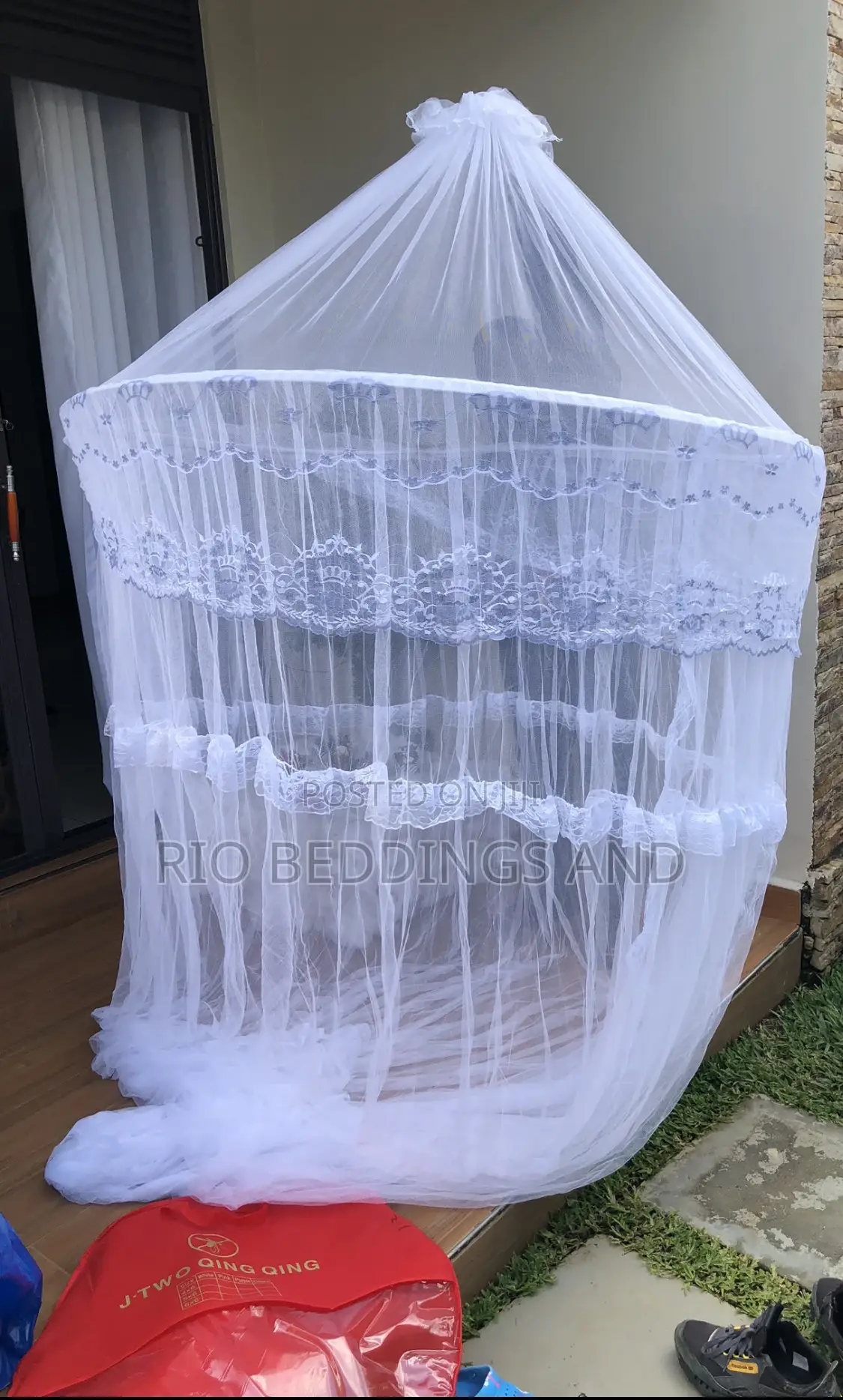 White Round Mosquito Net King Size