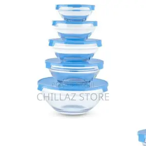 5pcs Glass Food Storage Containers.