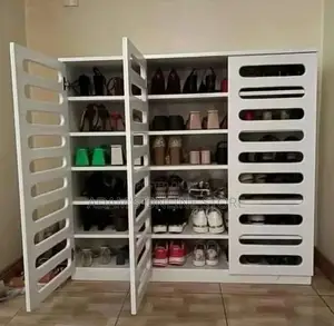 White Shoe Rack 4ft Length by 5.5ft Height