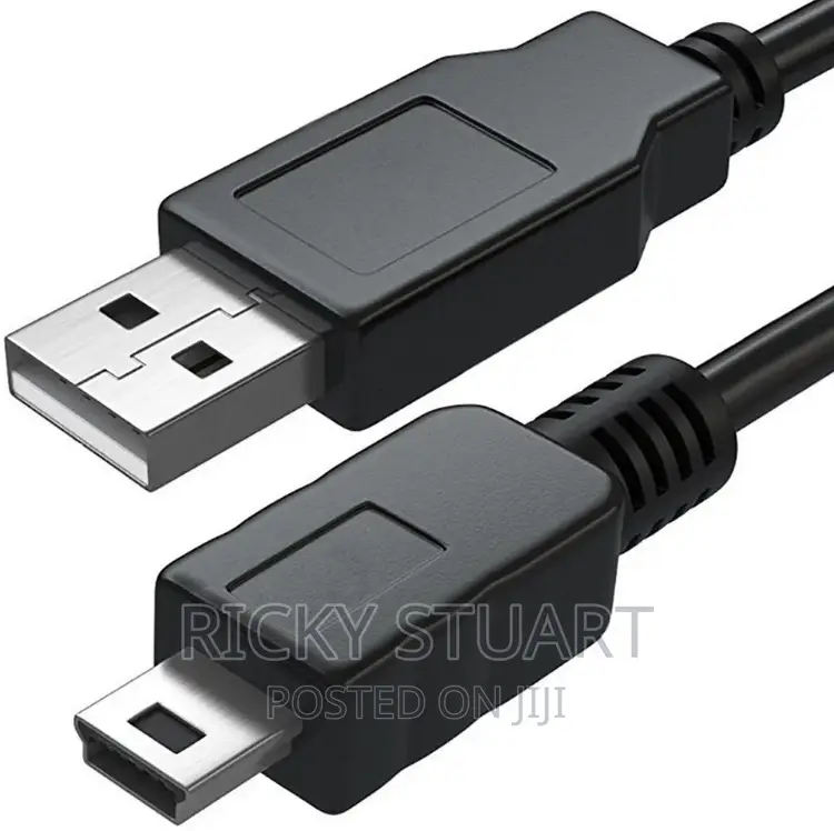 5 Pin Min USB Cable Data Sync Cord for Cameras,GPS,PS3