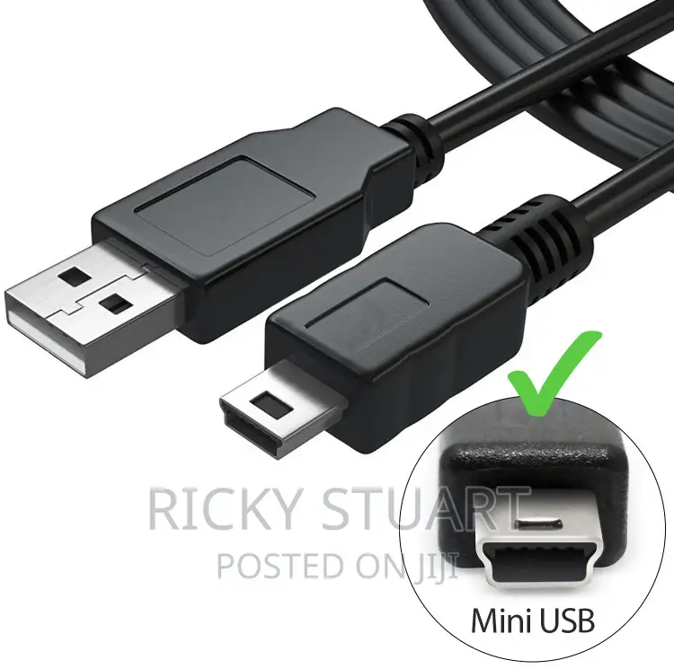 5 Pin Min USB Cable Data Sync Cord for Cameras,GPS,PS3