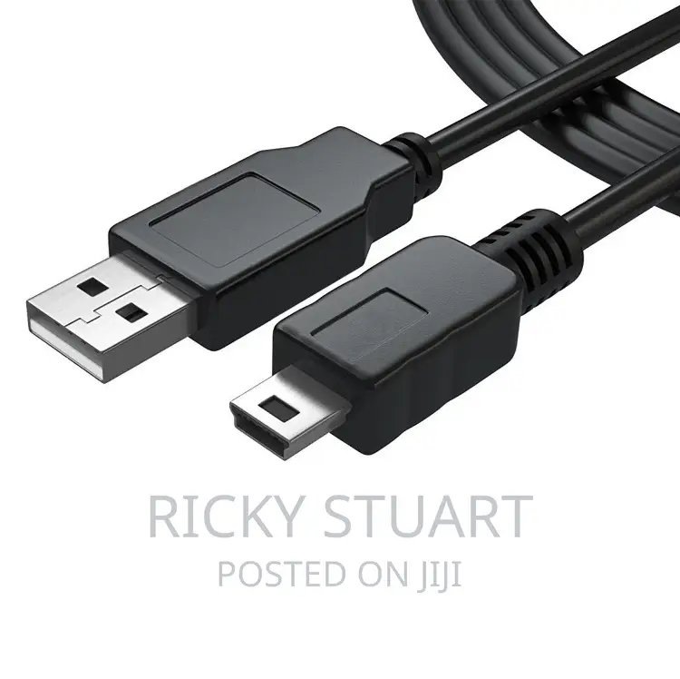 5 Pin Min USB Cable Data Sync Cord for Cameras,GPS,PS3