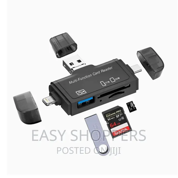 SD Card Reader, 7 in 1 Portable OTG USB 3.0 Dual Slot Flash