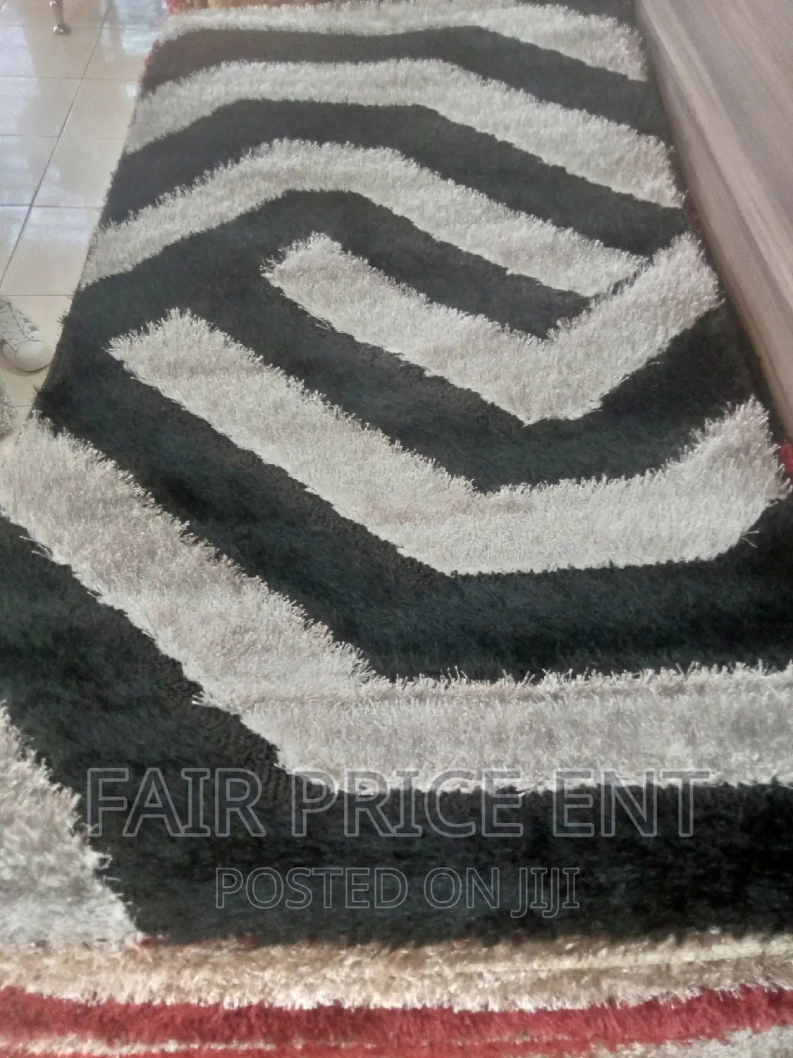 Vip Original Shaggy Bedsides Carpet.1x1.5metres.( Black)