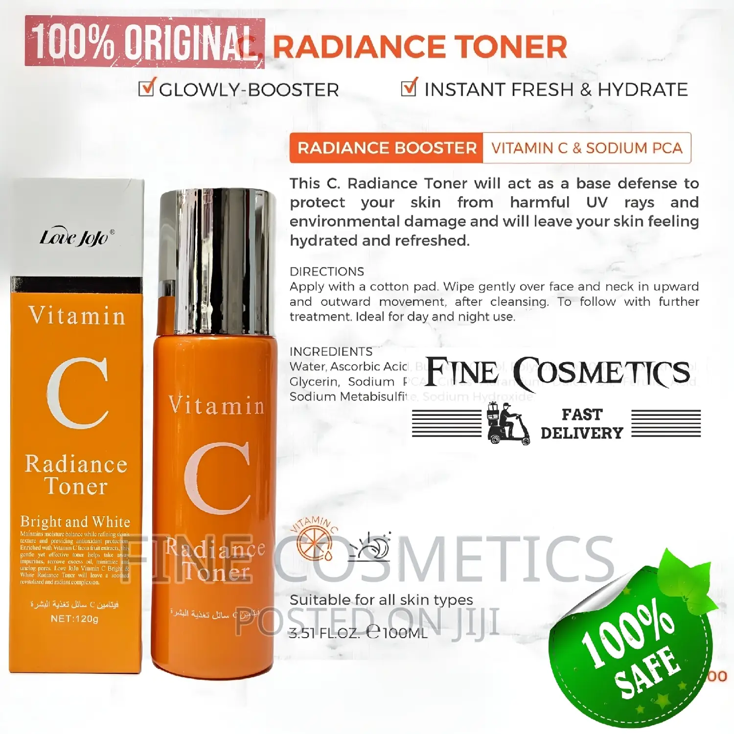 VITAMIN C TONER |Instant Glowing Booster Radiance Face Toner