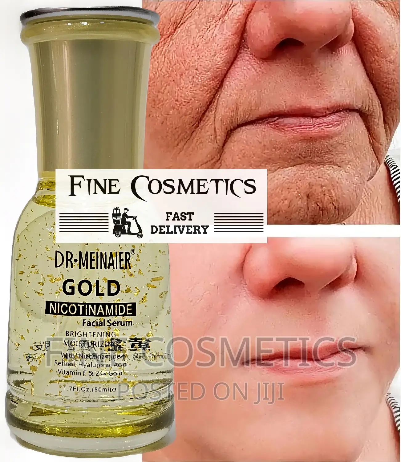  Gold Nicotinamide Facial Serum With Retinol + Vitamin E