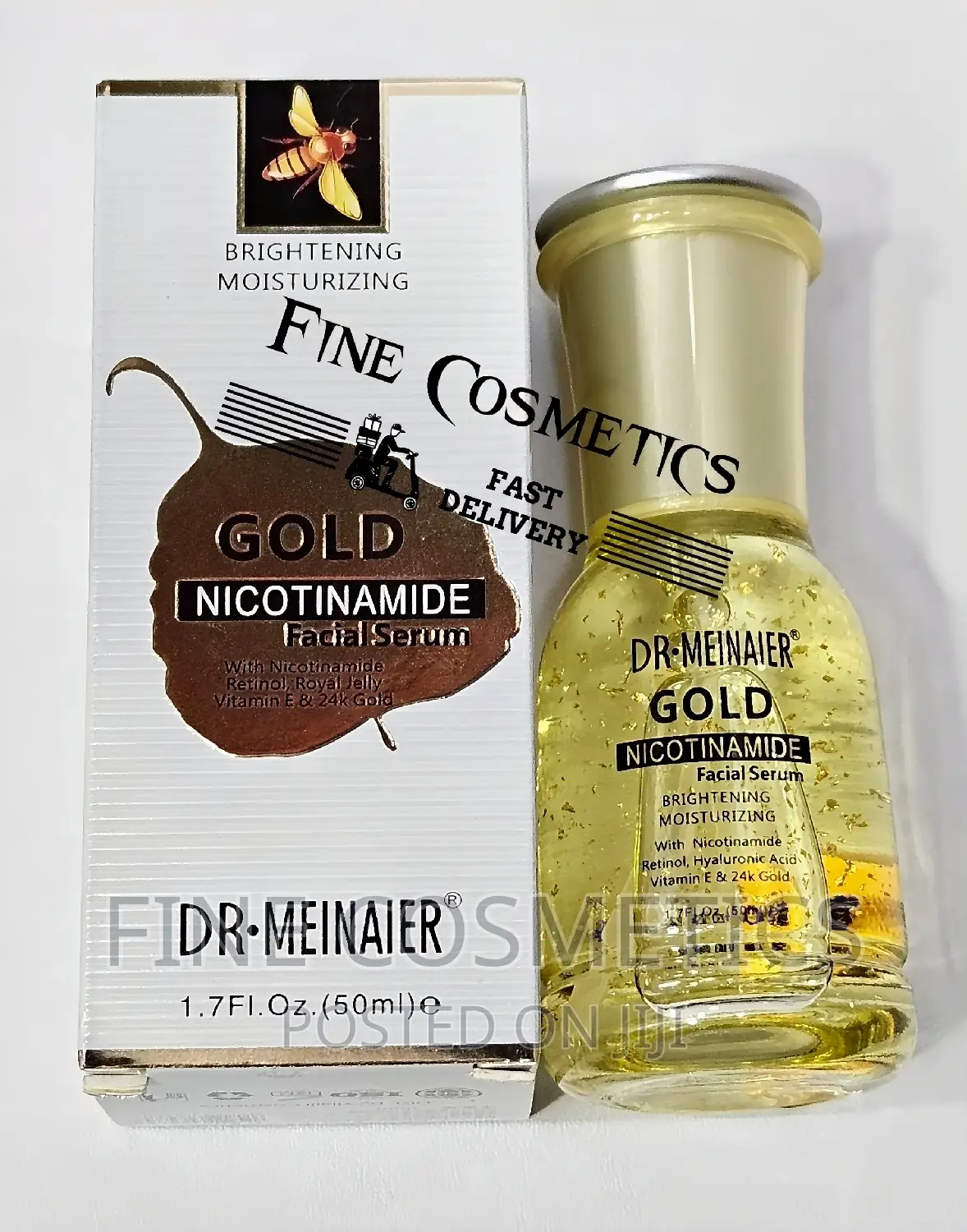  Gold Nicotinamide Facial Serum With Retinol + Vitamin E