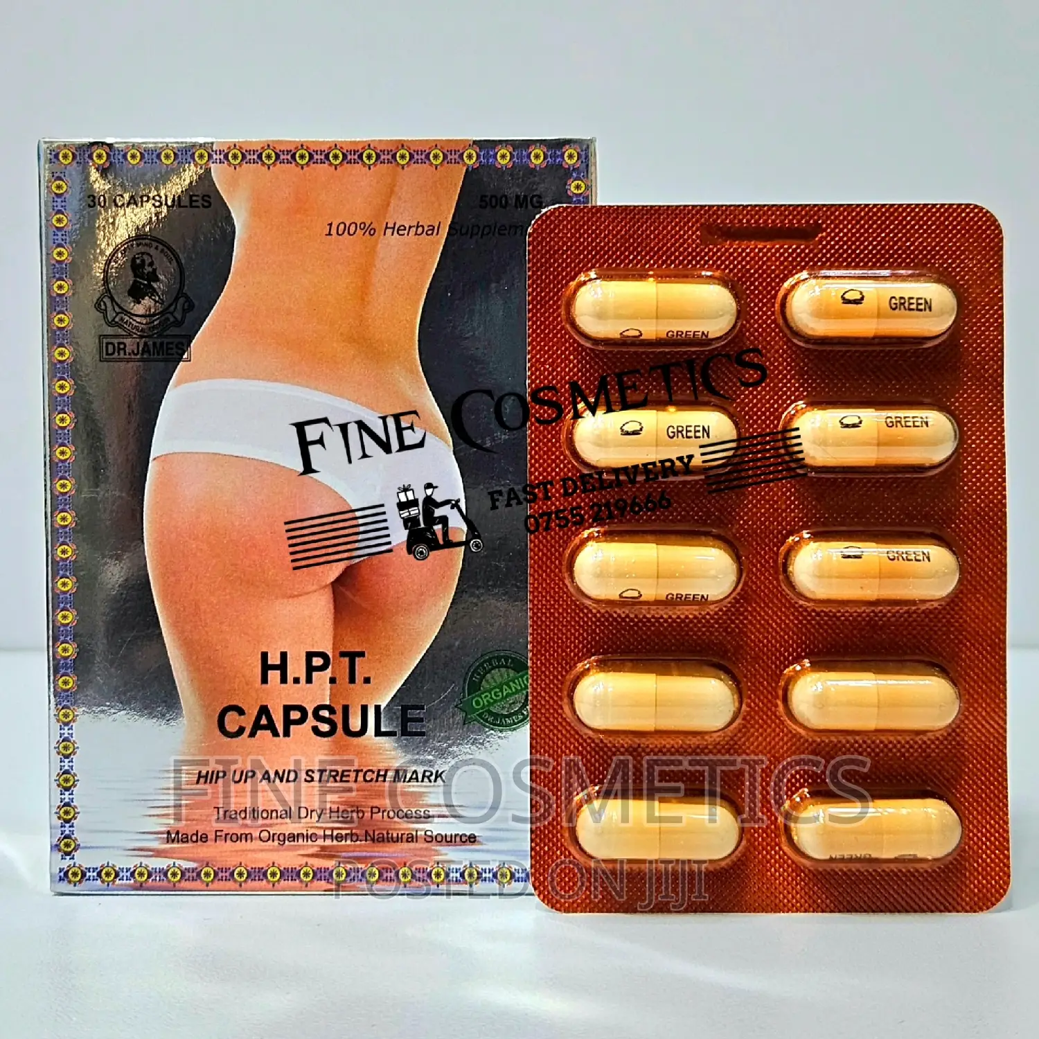 Dr James Hip Up and Stretch Marks Remover H.T.P Capsules. 30