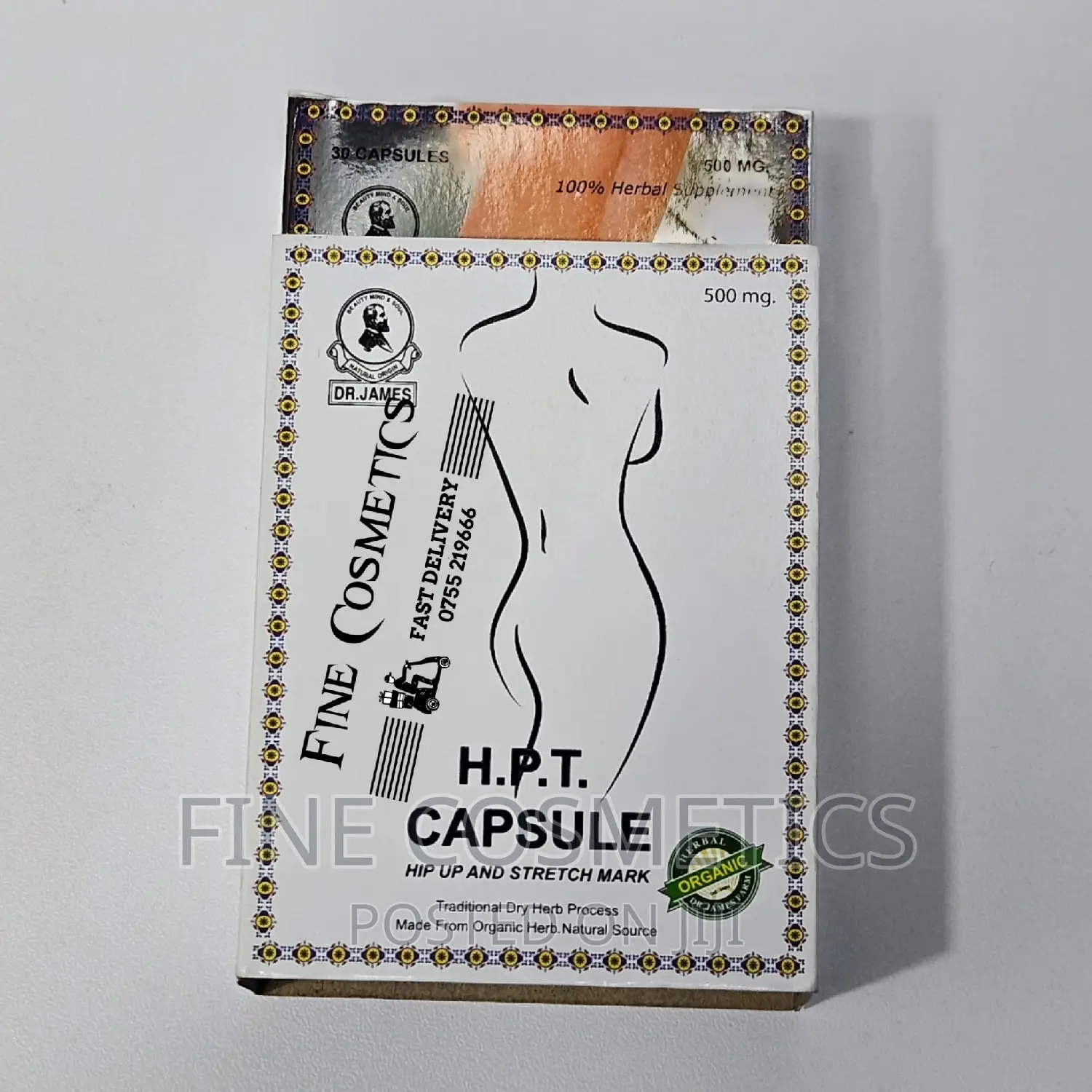 Dr James Hip Up and Stretch Marks Remover H.T.P Capsules. 30