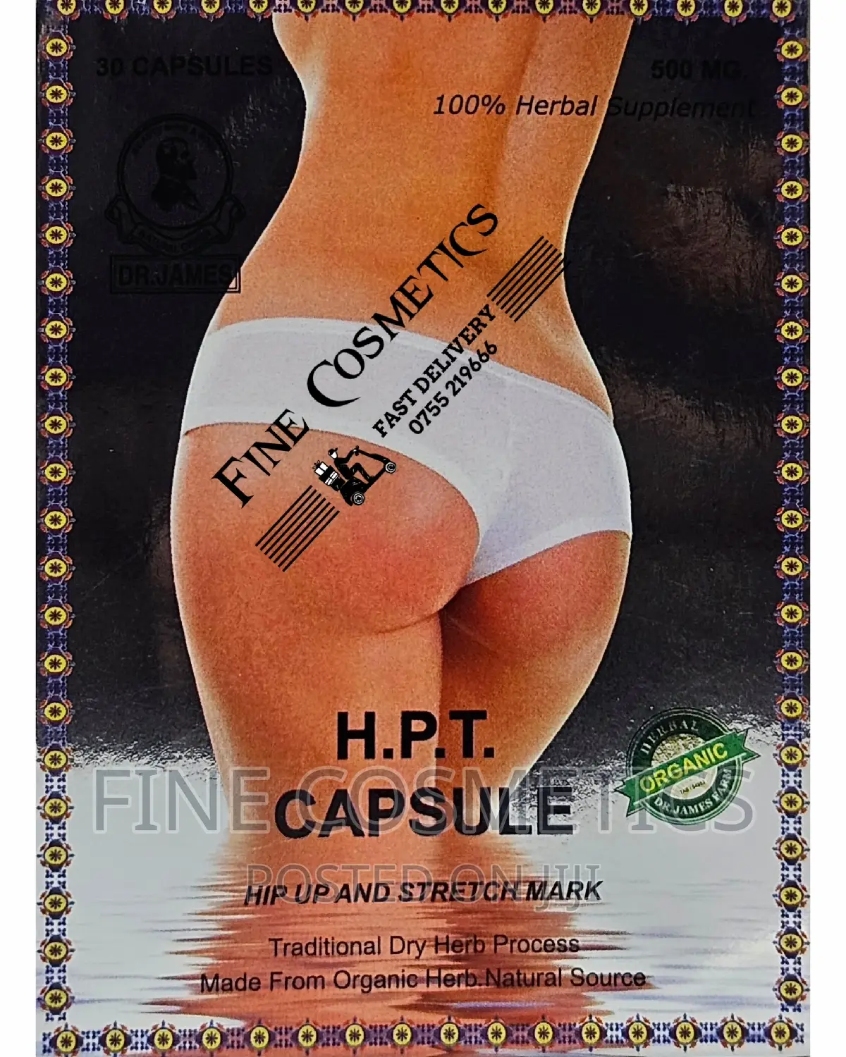 Dr James Hip Up and Stretch Marks Remover H.T.P Capsules. 30