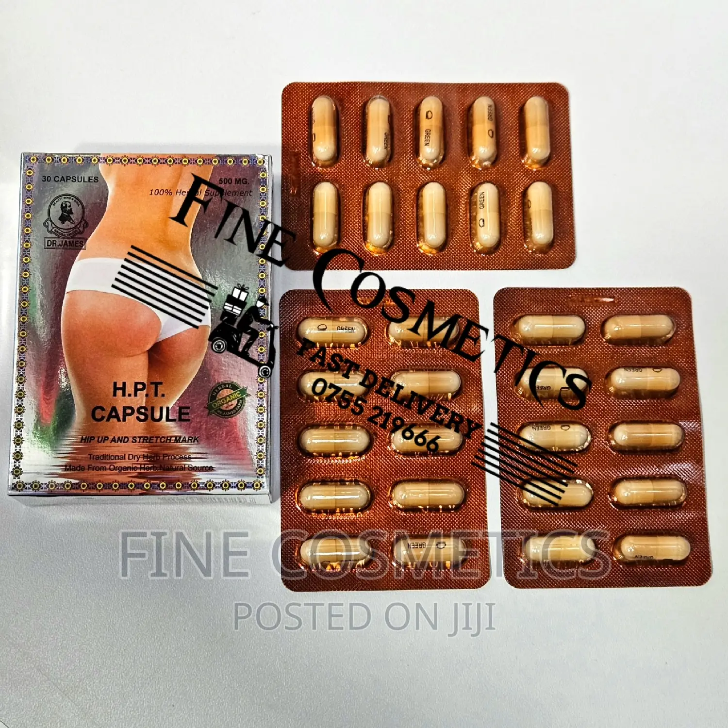 Dr James Hip Up and Stretch Marks Remover H.T.P Capsules. 30