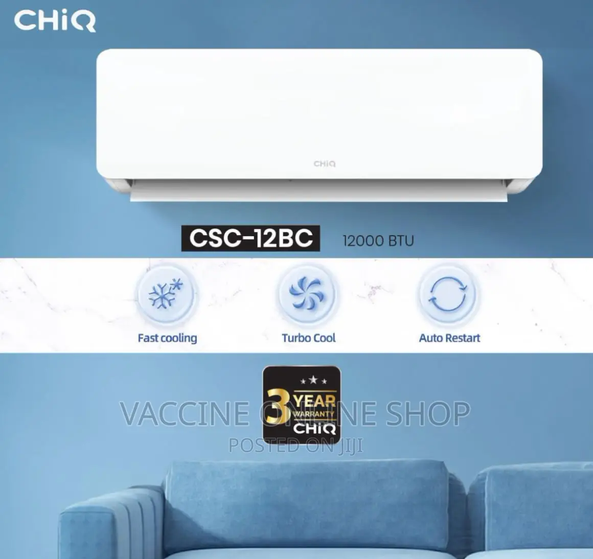 Chiq Split Air Conditioner 18000btu/ Air Conditioner 18000BT