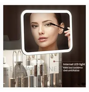 Makeup Storage Organizer With LED Mirror