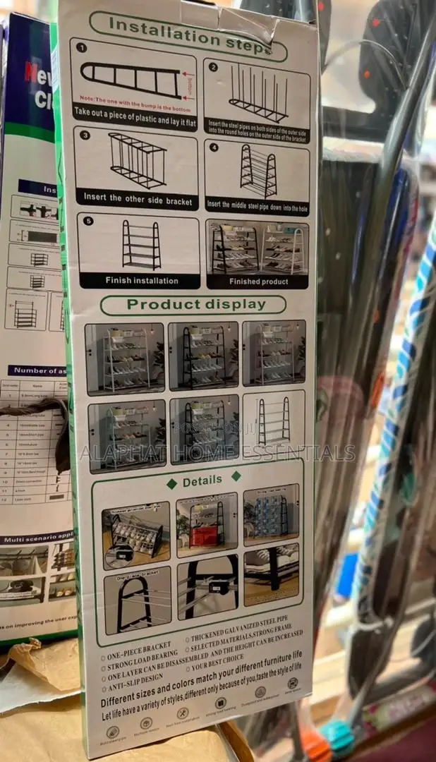5 Tier U-Shaped Shoe Rack