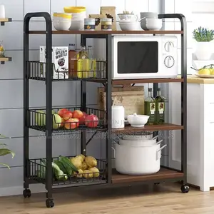 Kitchen Rack With Wheels Foldable