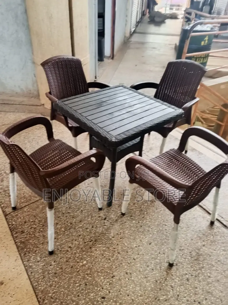 Plastic Chairs and Table