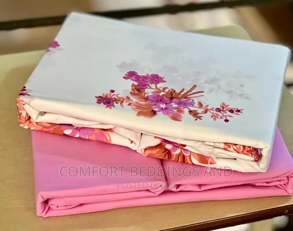 Pure Cotton Bedsheets 6*6 Pink