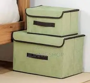 2pcs Clothes Storage Basket With Lid