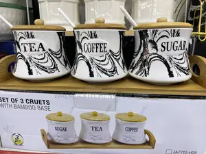 3pcs Set of Carnister Sugar Bowls
